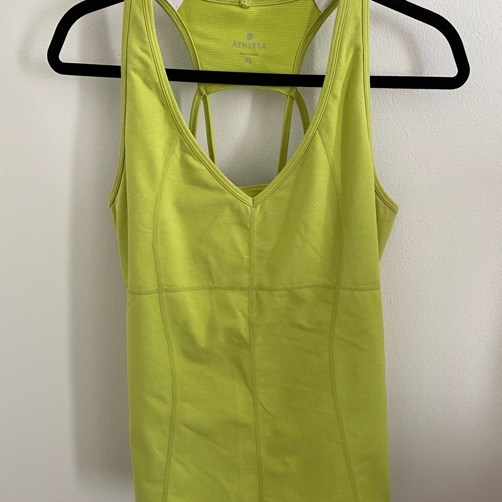 Athleta Equator Tank Lime Green Limelight XL
